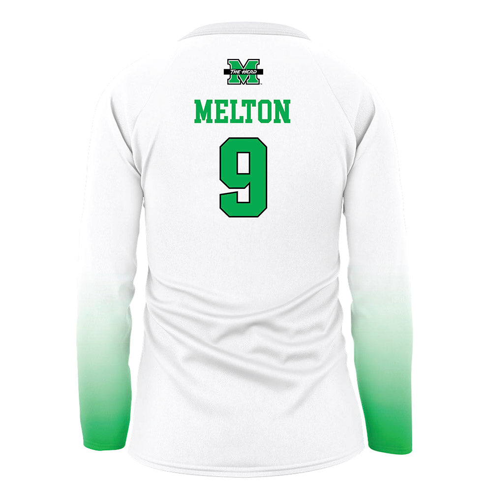 Marshall - NCAA Women's Volleyball : Teagan Melton - White Volleyball Jersey