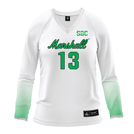 Marshall - NCAA Women's Volleyball : Maya Hunt - White Volleyball Jersey