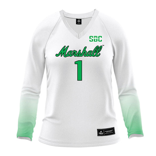 Marshall - NCAA Women's Volleyball : Audrey Geer - White Volleyball Jersey-0