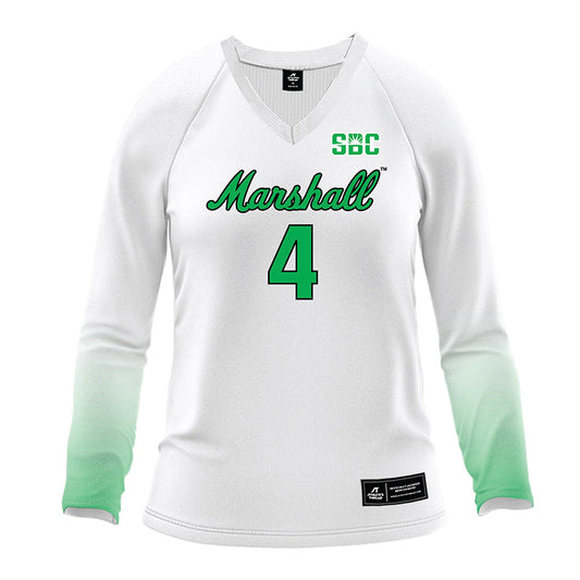 Marshall - NCAA Women's Volleyball : Emma Sayre - White Volleyball Jersey