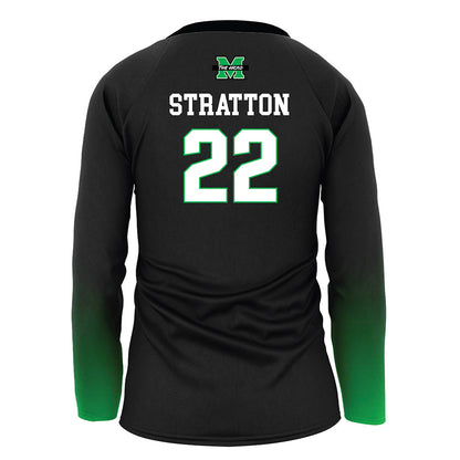 Marshall - NCAA Women's Volleyball : Sarah Stratton - Black Volleyball Jersey