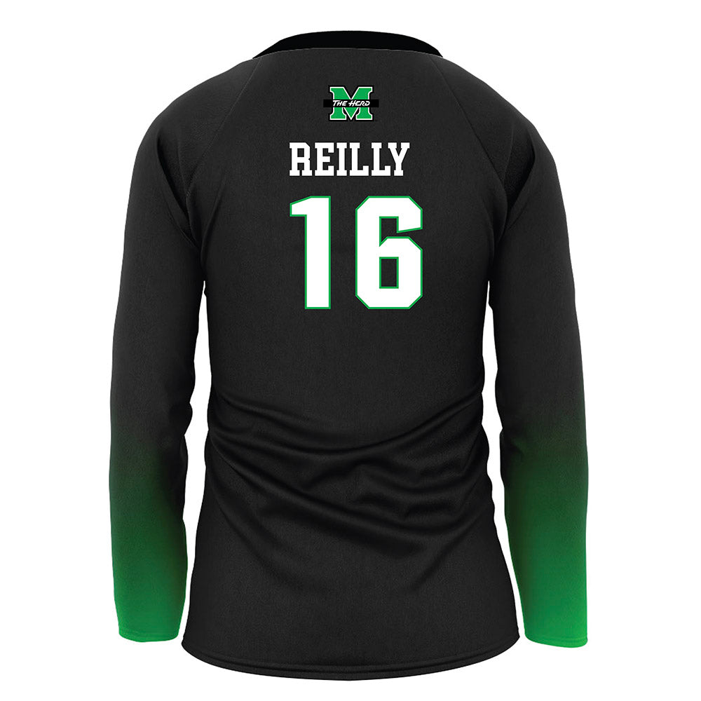 Marshall - NCAA Women's Volleyball : Marae Reilly - Black Volleyball Jersey-1