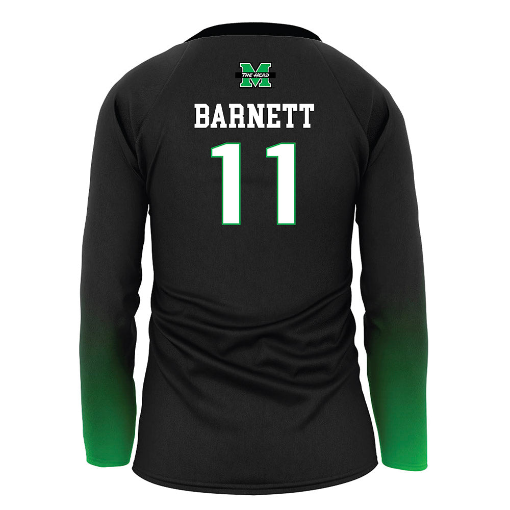 Marshall - NCAA Women's Volleyball : Emma Barnett - Black Volleyball Jersey-1