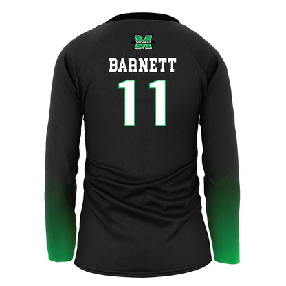 Marshall - NCAA Women's Volleyball : Emma Barnett - Black Volleyball Jersey-1