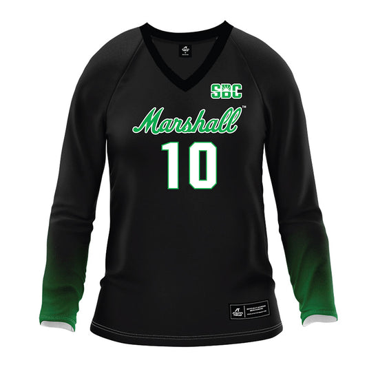 Marshall - NCAA Women's Volleyball : McKenna Melton - Black Volleyball Jersey