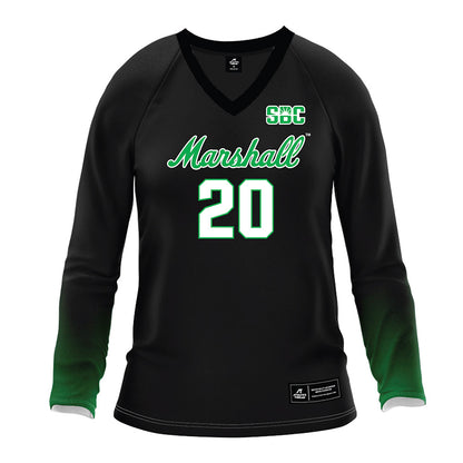 Marshall - NCAA Women's Volleyball : Izzy Collier - Black Volleyball Jersey