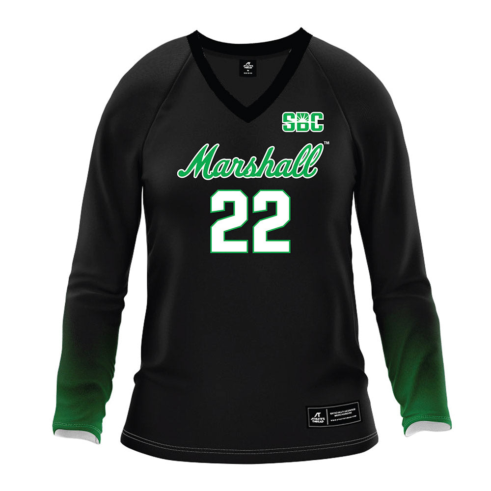 Marshall - NCAA Women's Volleyball : Sarah Stratton - Black Volleyball Jersey