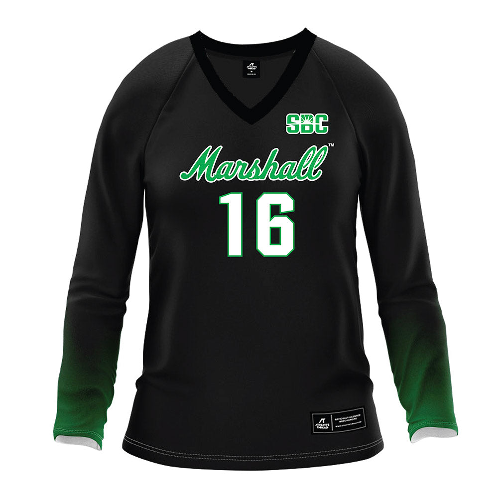 Marshall - NCAA Women's Volleyball : Marae Reilly - Black Volleyball Jersey-0