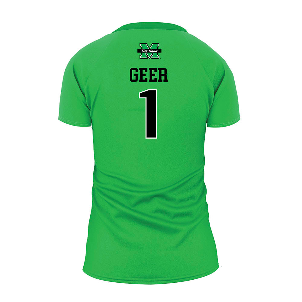 Marshall - NCAA Women's Volleyball : Audrey Geer - Green Volleyball Jersey-1