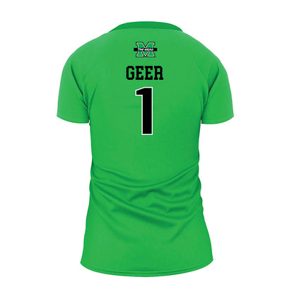 Marshall - NCAA Women's Volleyball : Audrey Geer - Green Volleyball Jersey-1