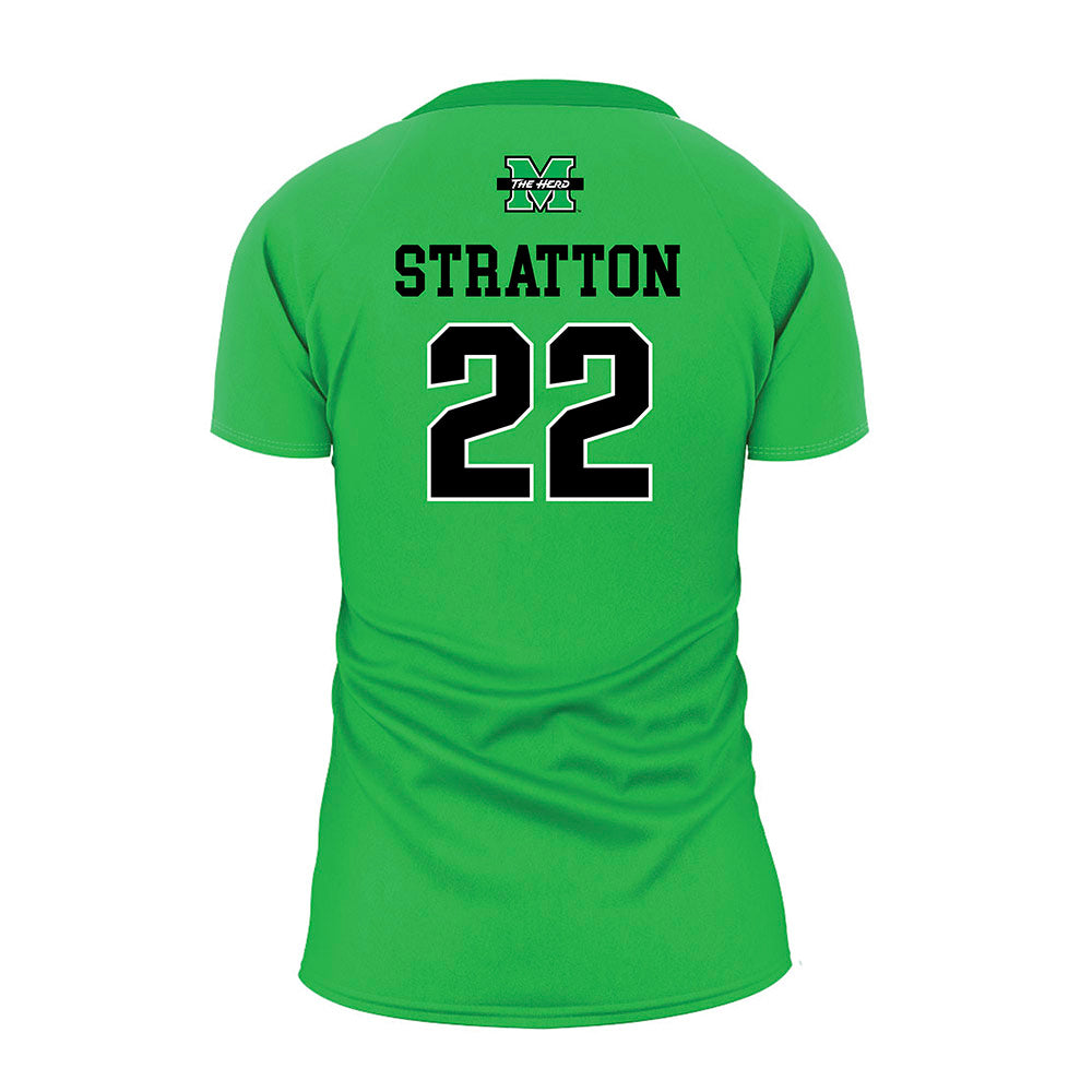 Marshall - NCAA Women's Volleyball : Sarah Stratton - Green Volleyball Jersey