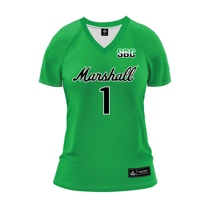 Marshall - NCAA Women's Volleyball : Audrey Geer - Green Volleyball Jersey-0