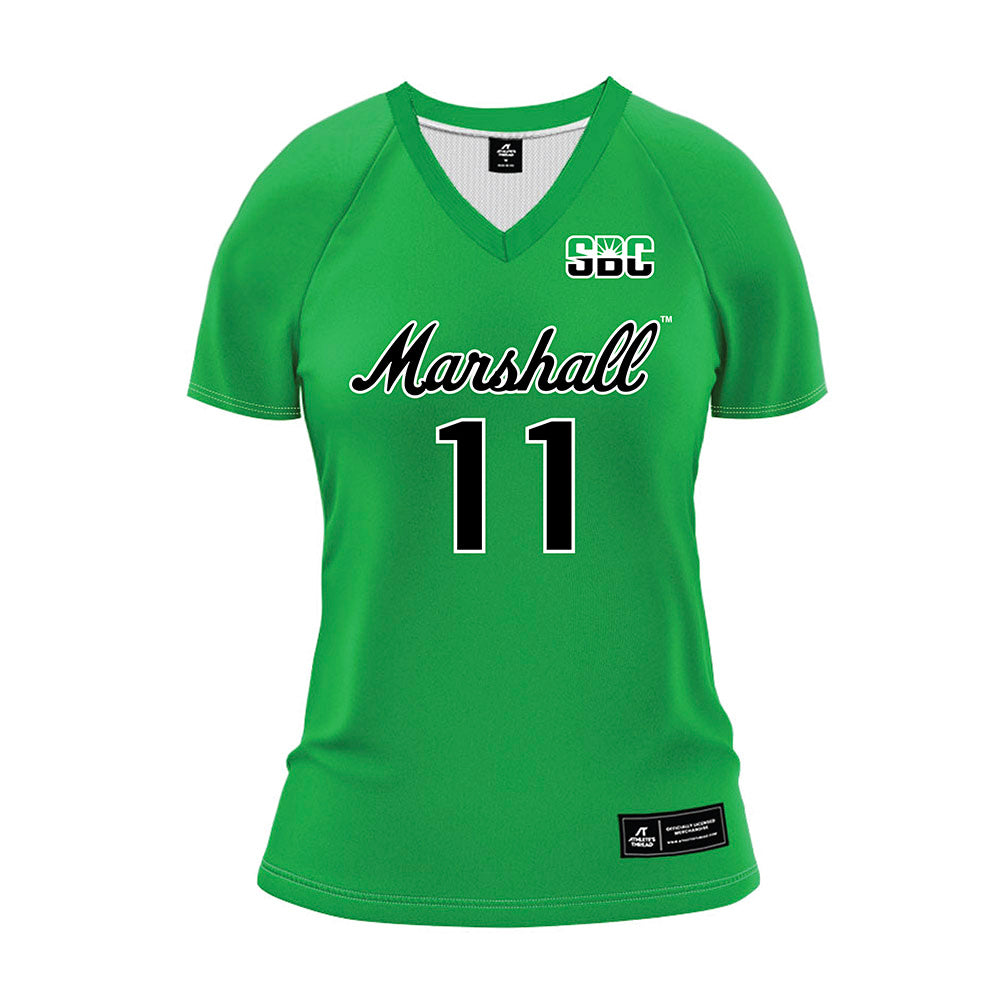Marshall - NCAA Women's Volleyball : Emma Barnett - Green Volleyball Jersey-0