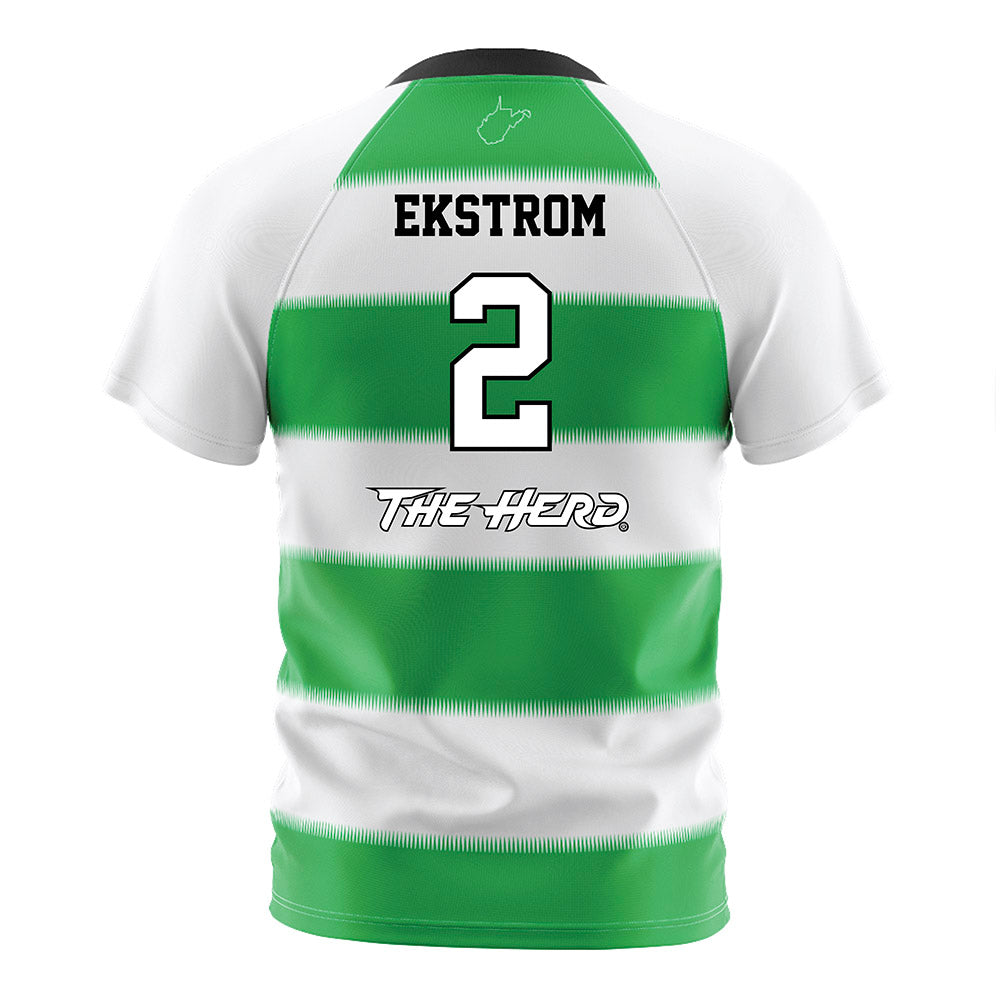 Marshall - NCAA Women's Soccer : Kajsa Ekstrom - Green Stripes Soccer Jersey