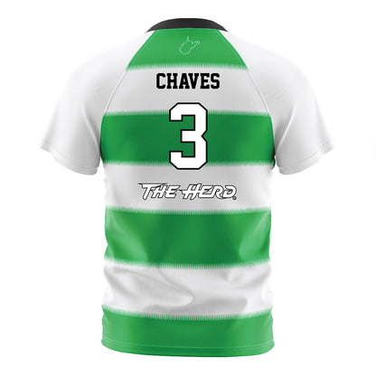 Marshall - NCAA Women's Soccer : Maria Chaves - Green Stripes Soccer Jersey