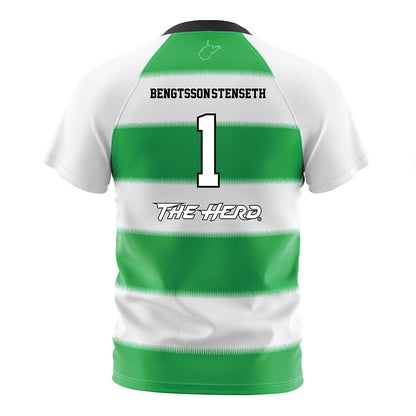 Marshall - NCAA Women's Soccer : Tyra Bengtsson-Stenseth - Green Stripes Soccer Jersey