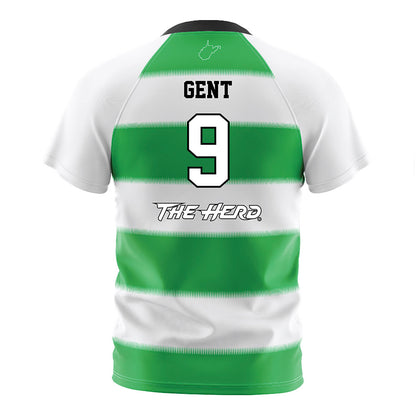 Marshall - NCAA Women's Soccer : Tiggi Gent - Green Stripes Soccer Jersey-1