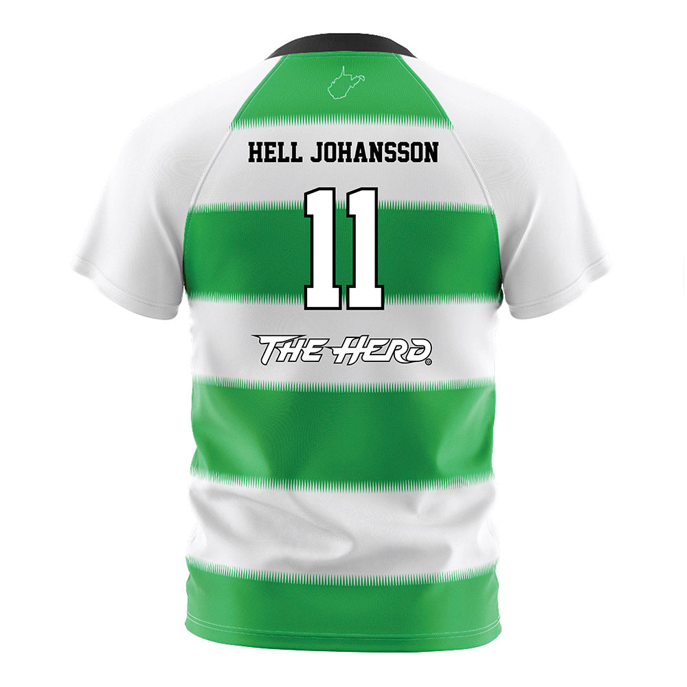 Marshall - NCAA Women's Soccer : Alice Hell Johansson - Green Stripes Soccer Jersey