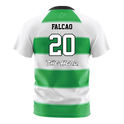 Marshall - NCAA Women's Soccer : Carolina Falcao - Green Stripes Soccer Jersey