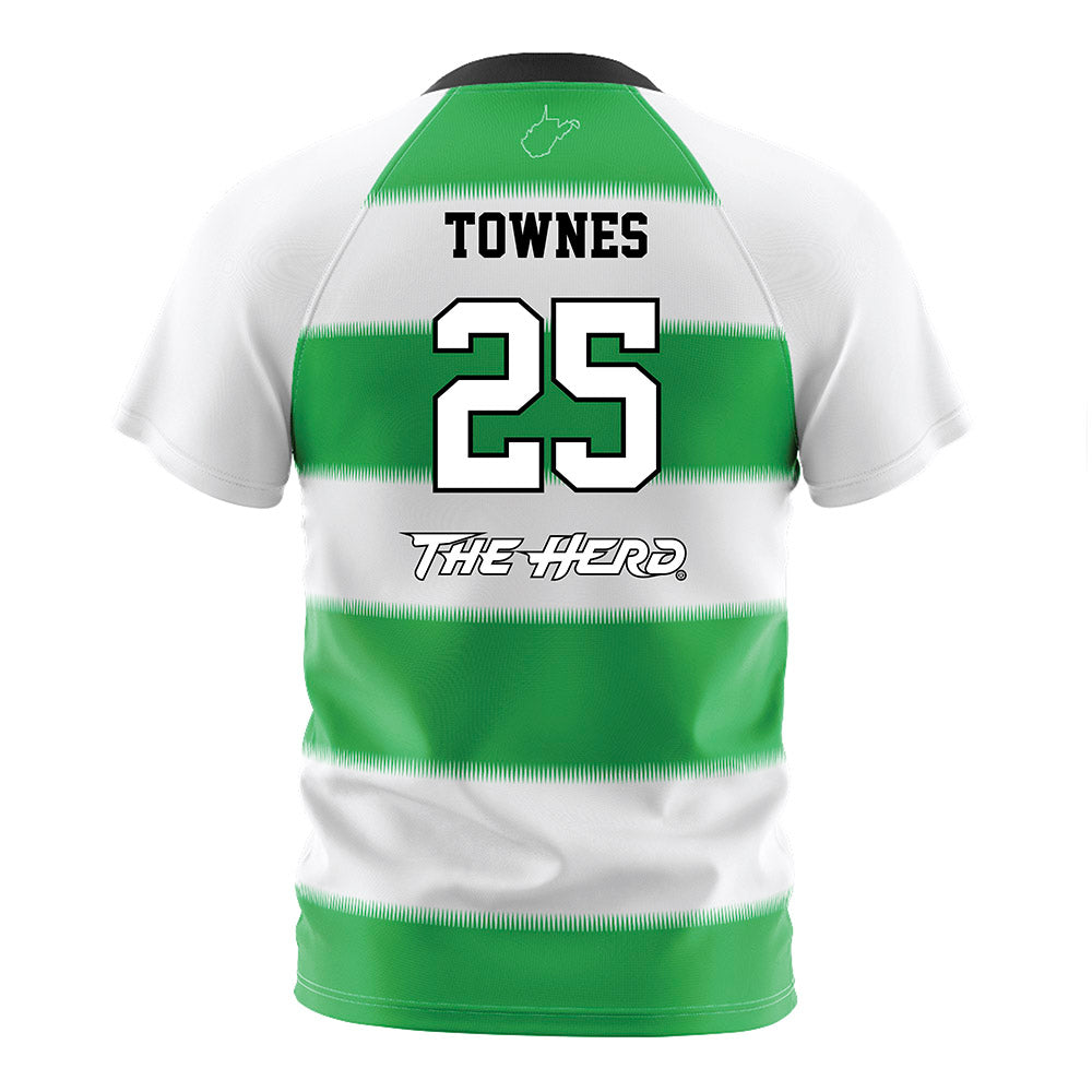 Marshall - NCAA Women's Soccer : Madison Townes - Green Stripes Soccer Jersey-1