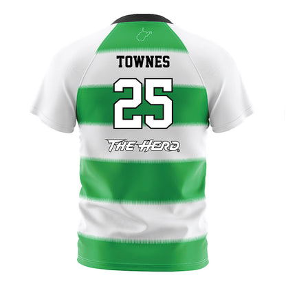 Marshall - NCAA Women's Soccer : Madison Townes - Green Stripes Soccer Jersey-1