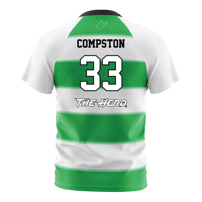 Marshall - NCAA Women's Soccer : Amelia Compston - Green Stripes Soccer Jersey