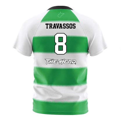 Marshall - NCAA Women's Soccer : Luiza Travassos - Green Stripes Soccer Jersey