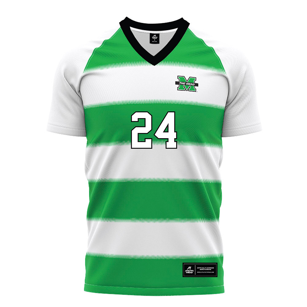 Marshall - NCAA Women's Soccer : Brooklyn McComas - Green Stripes Soccer Jersey-0