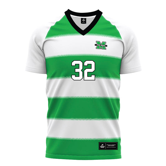 Marshall - NCAA Women's Soccer : Ashlyn Drayer - Green Stripes Soccer Jersey