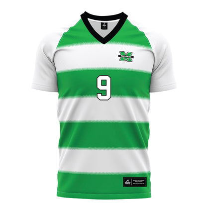 Marshall - NCAA Women's Soccer : Tiggi Gent - Green Stripes Soccer Jersey-0