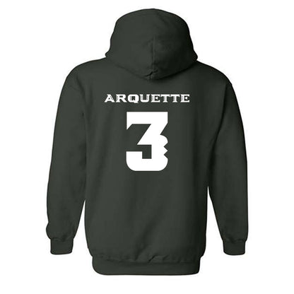 Hawaii - NCAA Women's Volleyball : Adrianna Arquette - Replica Shersey Hooded Sweatshirt-1