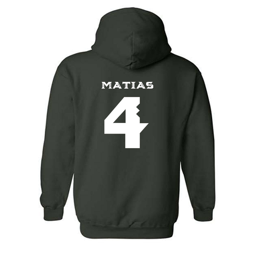 Hawaii - NCAA Women's Volleyball : Jackie Matias - Replica Shersey Hooded Sweatshirt-1