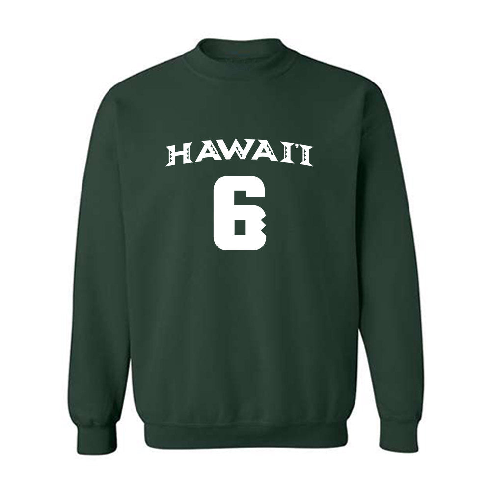 Hawaii - NCAA Women's Volleyball : Morghn Monahan - Replica Shersey Crewneck Sweatshirt-0