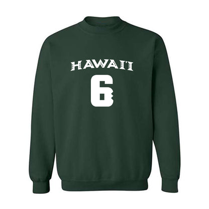 Hawaii - NCAA Women's Volleyball : Morghn Monahan - Replica Shersey Crewneck Sweatshirt-0