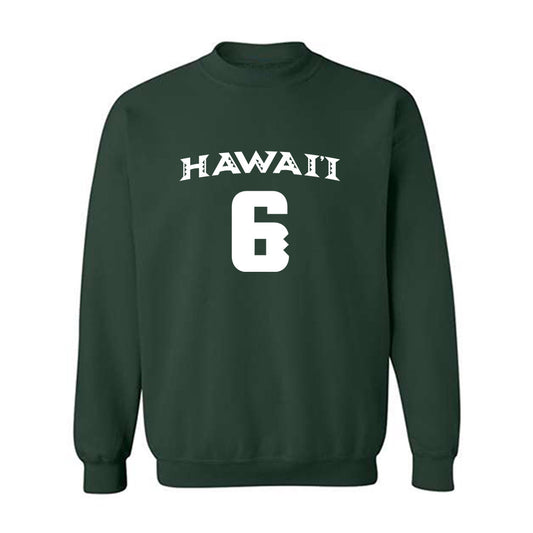 Hawaii - NCAA Women's Volleyball : Morghn Monahan - Replica Shersey Crewneck Sweatshirt-0