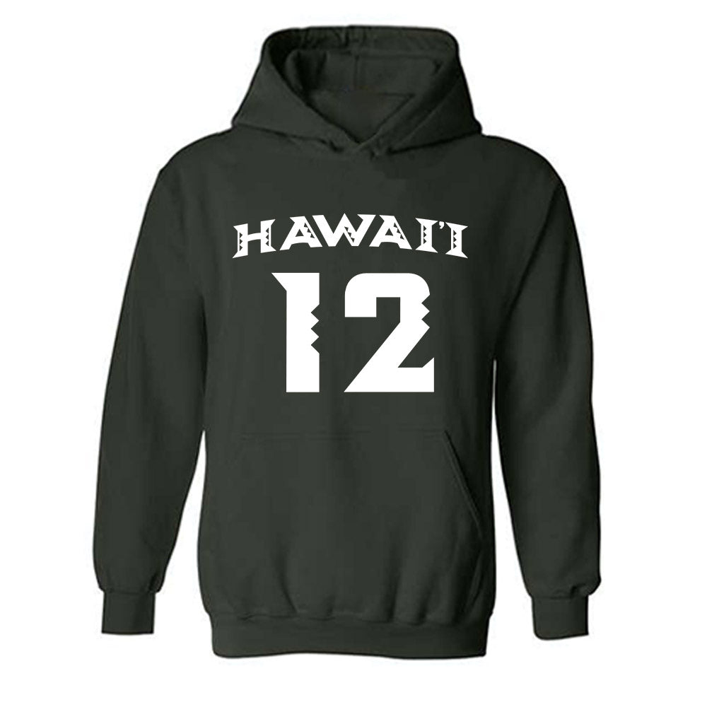 Hawaii - NCAA Women's Volleyball : Miliana Sylvester - Replica Shersey Hooded Sweatshirt-0
