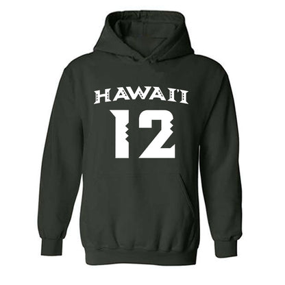 Hawaii - NCAA Women's Volleyball : Miliana Sylvester - Replica Shersey Hooded Sweatshirt-0