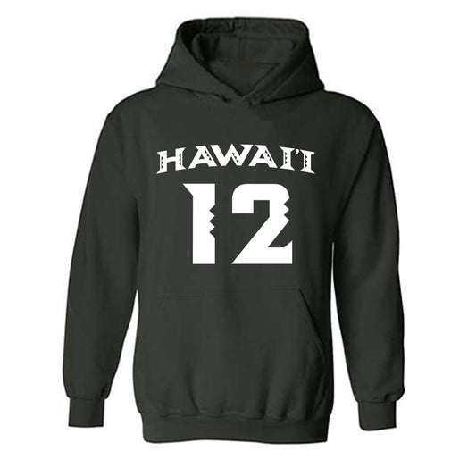 Hawaii - NCAA Women's Volleyball : Miliana Sylvester - Replica Shersey Hooded Sweatshirt-0