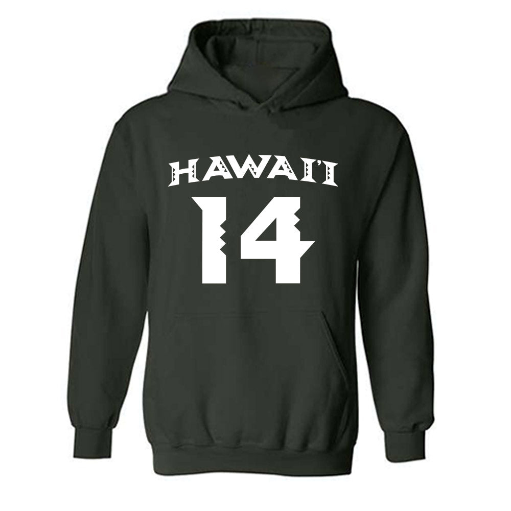 Hawaii - NCAA Women's Volleyball : Tyla Reese Mane - Replica Shersey Hooded Sweatshirt-0