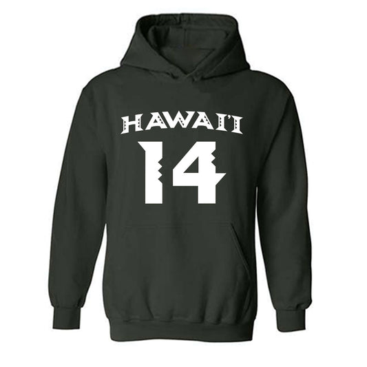 Hawaii - NCAA Women's Volleyball : Tyla Reese Mane - Replica Shersey Hooded Sweatshirt-0