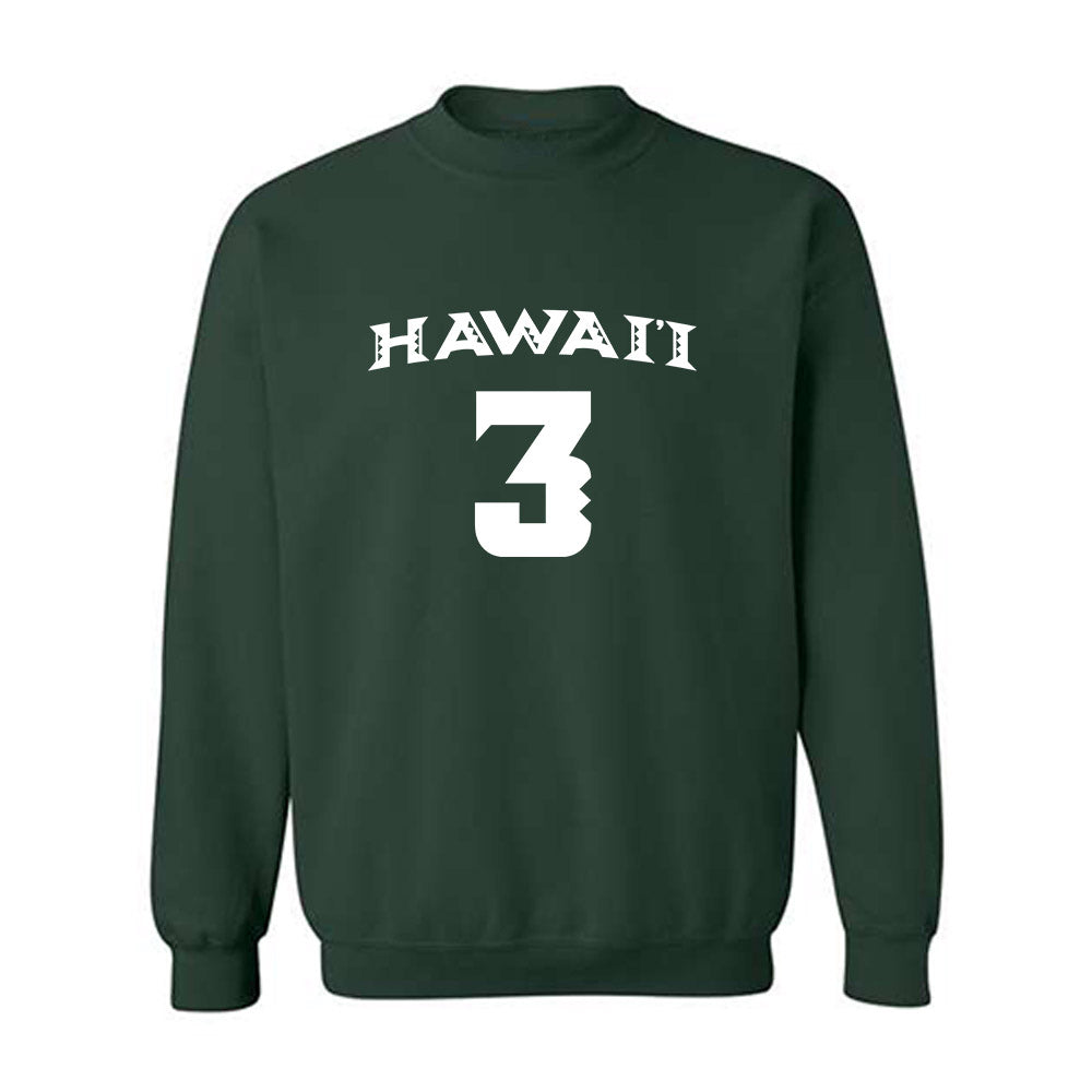 Hawaii - NCAA Women's Volleyball : Adrianna Arquette - Replica Shersey Crewneck Sweatshirt-0