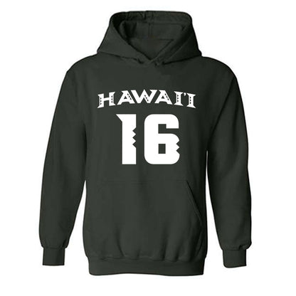 Hawaii - NCAA Women's Volleyball : Tayli Ikenaga - Replica Shersey Hooded Sweatshirt-0