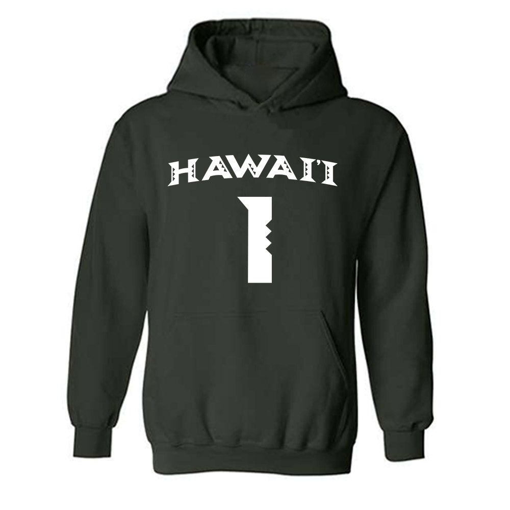 Hawaii - NCAA Women's Volleyball : Stella Adeyemi - Replica Shersey Hooded Sweatshirt-0