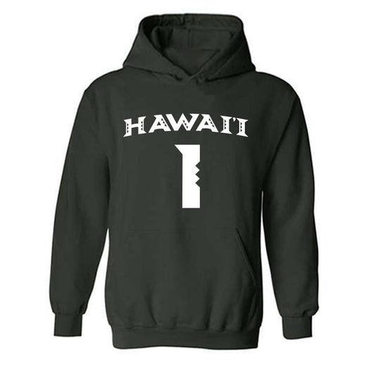 Hawaii - NCAA Women's Volleyball : Stella Adeyemi - Replica Shersey Hooded Sweatshirt-0