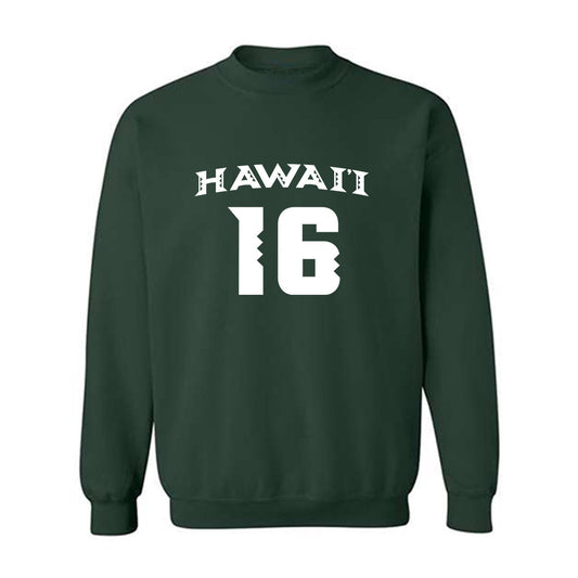 Hawaii - NCAA Women's Volleyball : Tayli Ikenaga - Replica Shersey Crewneck Sweatshirt-0