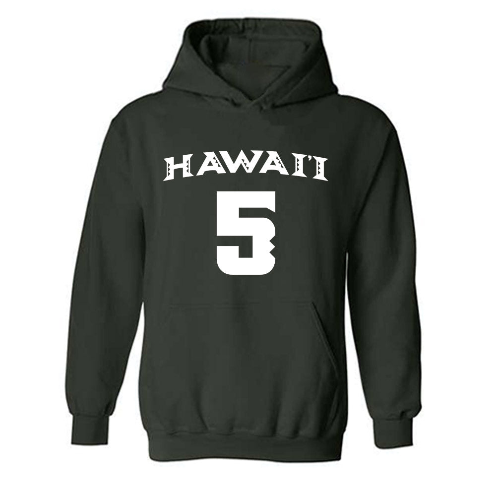 Hawaii - NCAA Women's Volleyball : Jacyn Bamis - Replica Shersey Hooded Sweatshirt-0