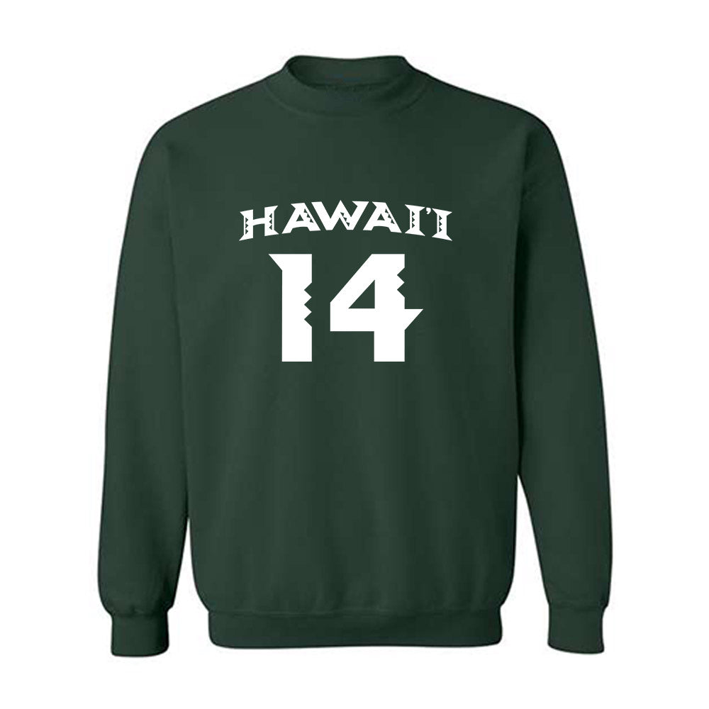 Hawaii - NCAA Women's Volleyball : Tyla Reese Mane - Replica Shersey Crewneck Sweatshirt-0
