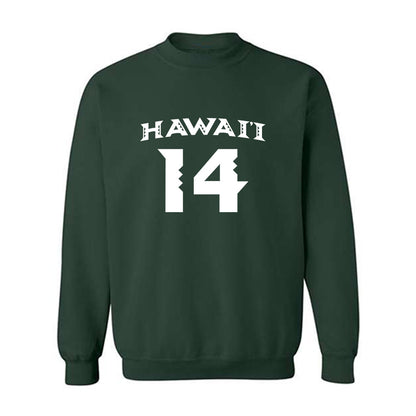Hawaii - NCAA Women's Volleyball : Tyla Reese Mane - Replica Shersey Crewneck Sweatshirt-0