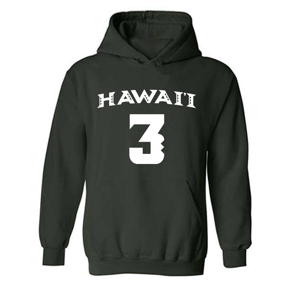 Hawaii - NCAA Women's Volleyball : Adrianna Arquette - Replica Shersey Hooded Sweatshirt-0