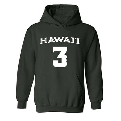 Hawaii - NCAA Women's Volleyball : Adrianna Arquette - Replica Shersey Hooded Sweatshirt-0